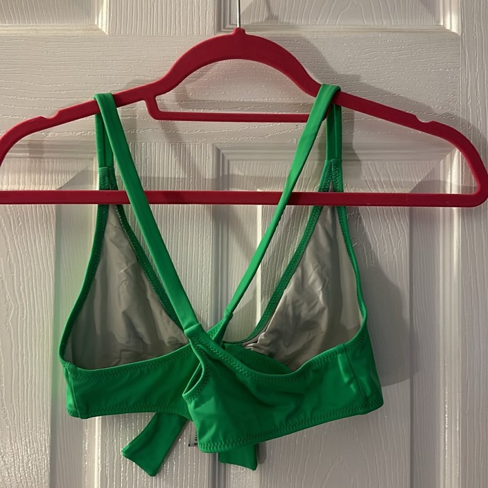 Solid & Striped Tie Front Bathing Suit Top - image 4